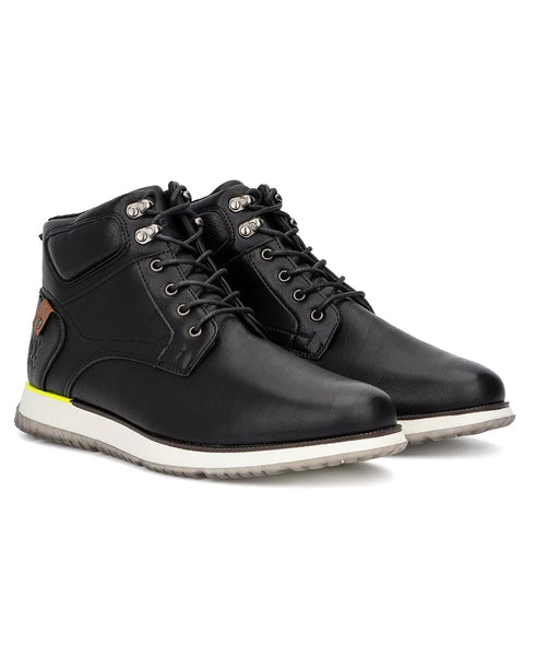 NEW YORK & COMPANY Men's Gideon Faux Leather Boots Black Size 12M